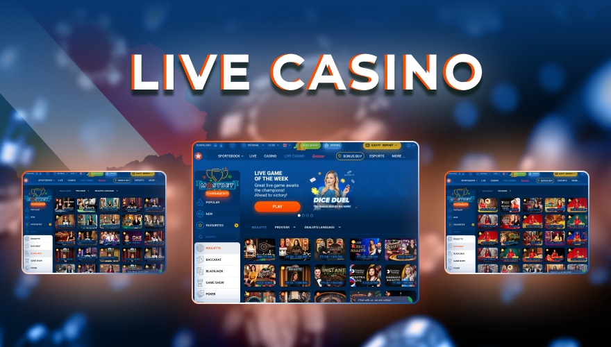live casino games at mostbet